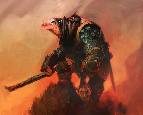 ArtStation - Orc, Chris Campbell (Skeeziks) Chris Campbell, Metal Gear Solid Series, Of Monsters And Men, Mtg Art, Art Station, Creature Concept Art, Creature Concept, Fantasy Inspiration, Drawing Painting