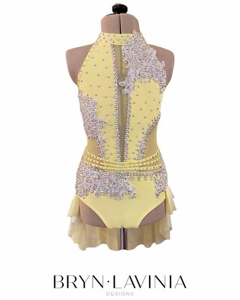 Lyrical Dance Costumes Dresses, Dance Costumes Tap, Pretty Dance Costumes, Dance Costumes Dresses, Yellow Costume, Lyrical Costumes, Dance Costumes Lyrical, Jazz Costumes, Jazz Dance Costumes