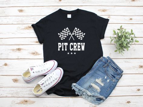 Pit Crew Shirts, Race Car Birthday Party, Pit Crew, Birthday Party Shirt, Racing Shirts, The Pit, Children's Ministry, Cute Design, Party Shirts