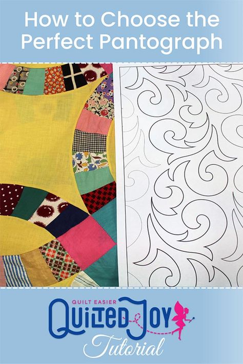 Video Tutorial: How To Choose The Perfect Pantograph For Your Quilt | Quilted Joy Pantographs For Longarm Quilting, Longarm Quilting Tutorials, Quilt Pantographs, Quilt Meaning, Modern Quilting Designs, Freemotion Quilting, Patriotic Fabric, Longarm Quilting Designs, Quilting Videos