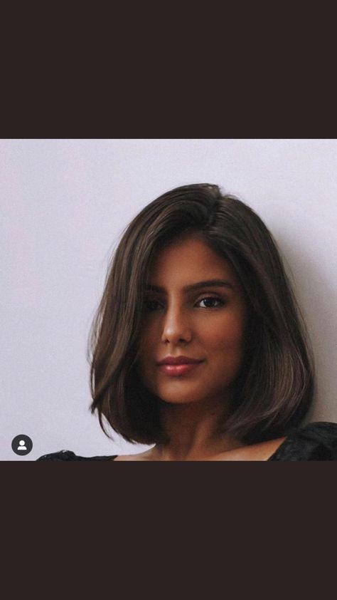 Straight Collarbone Bob, Xanthi Perfect Match, Hair Dye Cool Skin Tone, Short Brunette Hair Side Part, Big Fore Head Hairstyles, Short Thick Dark Brown Hair, Short Bob Hair For Round Face, Short Bob Haircuts With Layers Fine Hair Bangs, Jackie O Hair