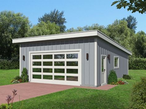 062G-0155: Modern 2-Car Garage Plan with Boat Storage or Workshop Area Modern Double Garage, Building Backyard, Car Garage Plans, Build Shed, Garage Build, 2 Car Garage Plans, Garage Plans Detached, Garage Designs, Garage Workshop Plans