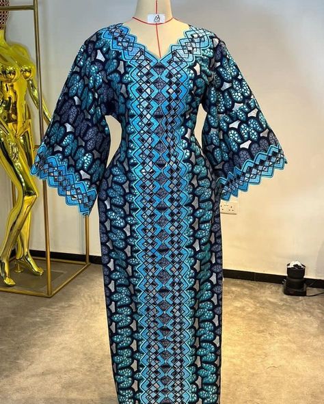 Paper Lace Styles Nigeria, A Shape Gown Ankara Long, A Shape Gown Ankara, Shape Gown, Ankara Boubou, Nice Long Dresses, Flare Gown Styles, Adire Styles, Gown Ankara