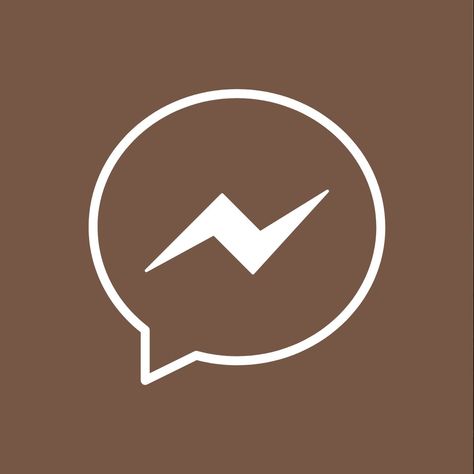 Brown Icon Messenger, Messenger App Icon, Dark Academia App Icons, Messenger Icon, Brown Icons, Facebook App, Facebook Messenger, Apple Ios, Messenger Logo