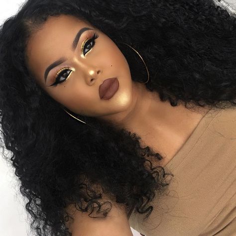 Natural Makeup For Black Women, Bday Makeup, Brown Lips, Eyeshadow Tips, Wild Eyes, Birthday Makeup, Queen Makeup, Face Beat, Evening Makeup