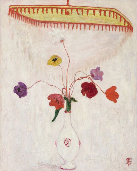 FLORINE STETTHEIMER (1871-1944), Tulips Under a Canopy | Christie's Florine Stettheimer, Arthur Dove, Thomas Hart Benton, Two Paintings, Jewish Museum, Still Lifes, Tech Art, Event Exhibition, Art Historian