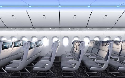 Boeing's New 777X Is the World's Biggest Twin-engine Jet — Here's What It Looks Like Inside | A new reveal gives you a first-hand look at the aircraft's interiors. Boeing Business Jet, Boeing 777x, Airplane Interior, Planes Trains Automobiles, Commercial Plane, Sailing Cruises, Aircraft Interiors, Yacht Interior, Singapore Airlines