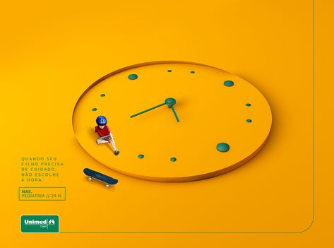 Unimed Cariri Print Advert By FLEX And Comunicação: When Your Child Needs Health Care, Do Not Choose The Time | Ads of the World™ Health Care Ads Creative, Clock Creative Ads, Ads Of The World Creative Advertising, Time Creative Ads, Health Creative Ads, Apartment Ads, Creative Print Ads, Health Advertising, Healthcare Advertising