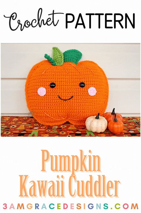 Our Pumpkin crochet pattern & tutorial makes an adorable pillow for you or a perfect gift for decoration! #crochet #amigurumi Crochet Cuddlers, Crochet Cuddler, Pumpkin Kawaii, Pumpkin Crochet Pattern, Crochet Cushion Pattern, Pumpkin Crochet, Crochet Pattern Tutorial, Crochet Pocket, Pumpkin Pillow