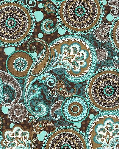 French Dress - Paisleys & Medallions Patterns Illustration, Motifs Art Nouveau, Shirt Scarf, Paisley Art, French Dress, Brown And Blue, Wow Art, Blue And Brown, Hippie Art