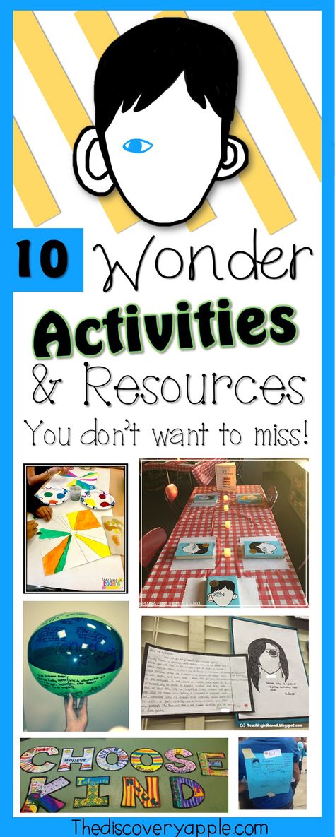 Wonder By R.J. Palacio Activities and Resources all in one page. Everything you need to go with the novel! So many great ideas you don't want to miss! Teaching Wonder, Wonder Novel, Wonder Activities, Wonder Book Quotes, Kids Book Club, Kindness Activities, Kids Literacy, Wonder Art, Readers Workshop