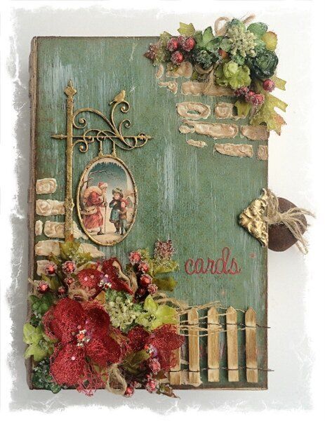 Mixed Media Art Techniques, Enchanted Evening, Shabby Chic Cards, Mixed Media Art Canvas, Mixed Media Crafts, Decoupage Vintage, Mixed Media Canvas, Christmas Card Holders, Vintage Cards