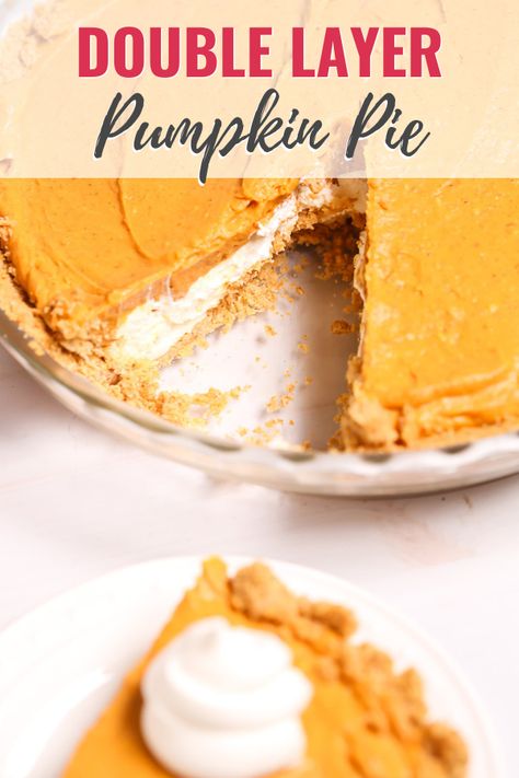 Double Layer Pumpkin Pie No Bake, Bob Evans Pumpkin Supreme Pie Recipe, Pumpkin Supreme Pie Recipe, Layered Pumpkin Pie, Cream Cheese Pumpkin Pie, Cheese Pumpkin Pie, Double Layer Pumpkin Pie, Cream Cheese Pumpkin, Traditional Pumpkin Pie