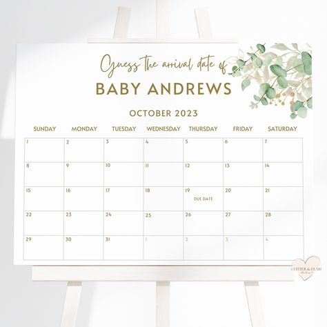 Birth Calendar, Baby Due Date, Poster Baby, Foam Boards, Fun Baby Shower Games, Welcome Banner, Baby Shower Cake Topper, Date Of Birth, Date Calendar