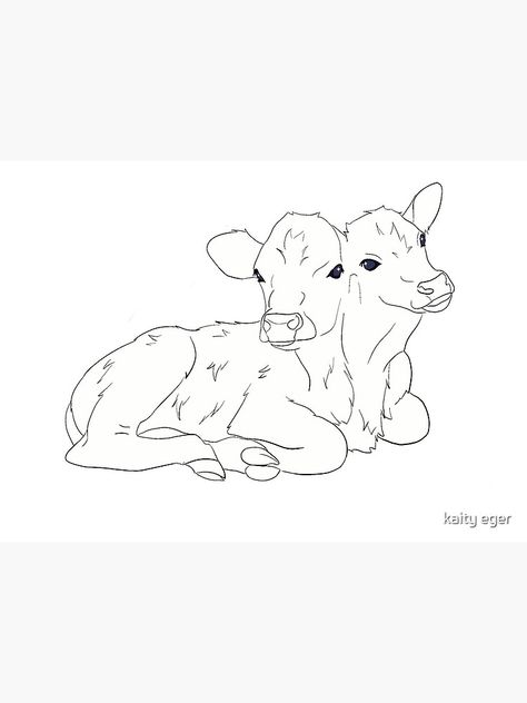 Two Headed Calf, Cow Tattoo, Cow Drawing, Single Line Tattoo, Cute Tats, Friendship Bracelet Patterns Easy, Tattoo Font, Calf Tattoo, Tattoo Art Drawings