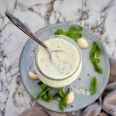 Basil Yogurt Sauce - Sweet Caramel Sunday Cream Sauce Base, Wingstop Ranch, Basil Cream Sauce, Cilantro Lime Sauce, Hello Fresh Recipes, Lime Sauce, Yogurt Sauce, Hello Fresh, Grilled Pork