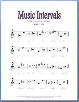 Music theory worksheets for music interval identification Music Theory Worksheets Free Printable, Piano Theory Worksheets, Music Intervals, Free Music Theory Worksheets, Piano Theory, Piano Worksheets, Music Theory Piano, Ear Training, Music Theory Worksheets