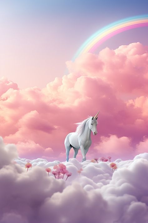 Pretty Unicorn Pictures, Unicorn Wallpaper Cute Rainbow, Unicorn Mural, Unicorn Wallpapers, Magical Watercolor, Unicorn Background, Unicorn Wallpaper Cute, Unicorn Artwork, Unicorn And Fairies