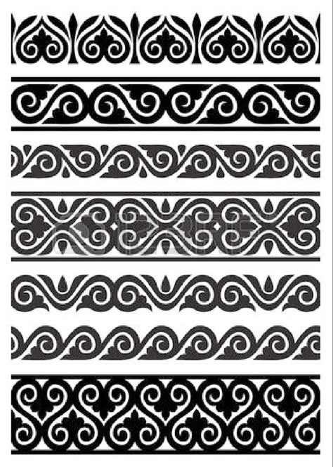 Border Patterns, Alpona Design, Floral Borders, Floral Border Design, Stencil Patterns, Carving Designs, Border Pattern, Bodo, Stencil Art