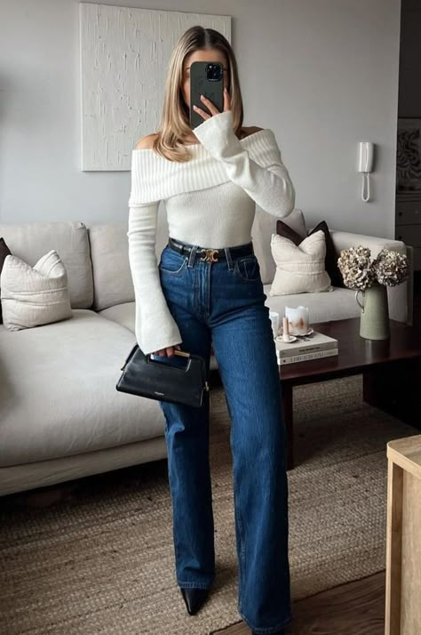 Outfit Elegantes, Looks Jeans, Casual Day Outfits, Looks Street Style, Outfit Inspo Fall, Autumn Outfit, Basic Outfits, Winter Fashion Outfits, Preppy Outfits