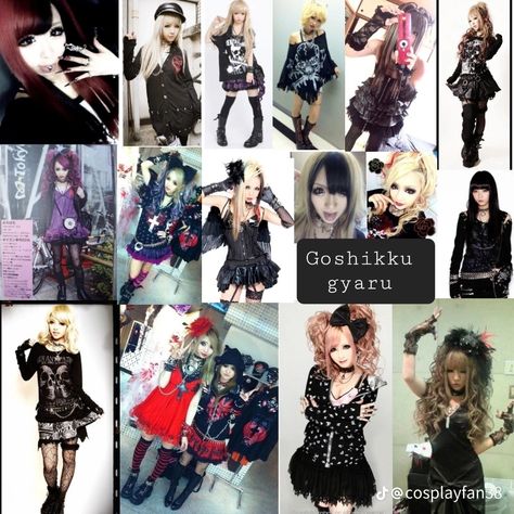 Dark Gyaru Fashion, Dark Gyaru, Gyaru Goth, Aesthetic Duck, Goshikku Gyaru, Goth Gyaru, Dark Gothic Fashion, Agejo Gyaru, Gyaru Fashion