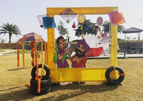 The Chic style wedding decor that drew all eyes to its magnificence. . . @shaadicelebration . . #haldidecor #decorideas #yellowdecor #weddingdecor #weddinginspiration #marigold #shaadidukaan Lohri Party Decor, Lohri Decoration Ideas, Lohri Decoration, Haldi Decor Ideas, Punjabi Wedding Decor, Lohri Party, Haldi Decor, Photography Decoration