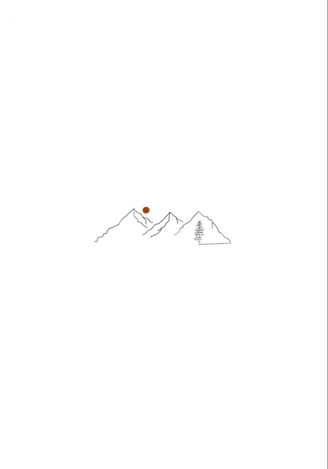 Minimal Mountain Tattoo Simple, Canada Tatoos Ideas, Swiss Alps Tattoo, Mountain Fine Line Tattoo, Tattoo Berge, Moutain Tattoos, Mountain Range Tattoo, Canada Tattoo, Mountain Tattoo Simple