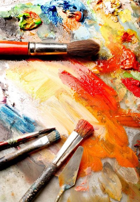 Paint Brushes Photography, Masterpiece Art, Art Business Cards, Street Art Artists, Art Essentials, Paint Brush Art, Collections Photography, Palette Art, Paint Design