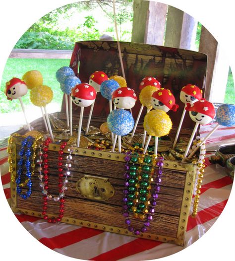 cake pops Pirate Themed Cake, Pirate Cake Pops, Themed Cake Pops, Mermaid Pirate Party, Lego Invitations, Sixth Birthday, Superhero Birthday Cake, Pop Ideas, Pirate Cake