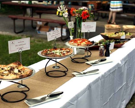 Catered pizza at a wedding? Taco truck? | Weddings, Planning | Wedding Forums | WeddingWire Pizza At A Wedding, Wedding Taco Truck, Pizza Dinner Party, Wedding Catering Ideas, Pizza Wedding, Rehearsal Dinner Planning, Pizza Catering, Pizza Buffet, Rehearsal Dinner Decorations