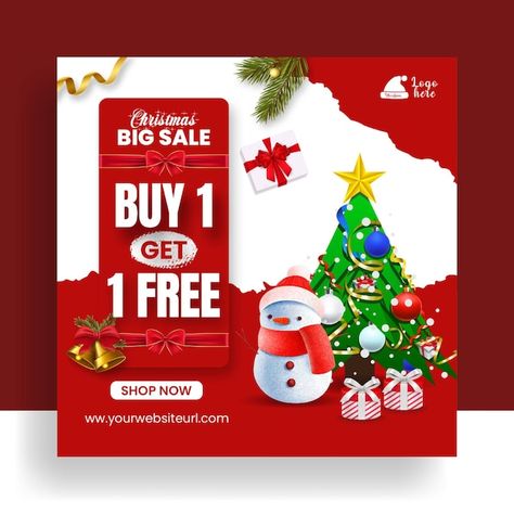 Christmas Offer Poster Design, Christmas Offer Poster, Christmas Ads Design, Sale Poster Design, Christmas Sale Poster, Offer Poster, Christmas Big Sale, Meta Ads, Christmas Offer