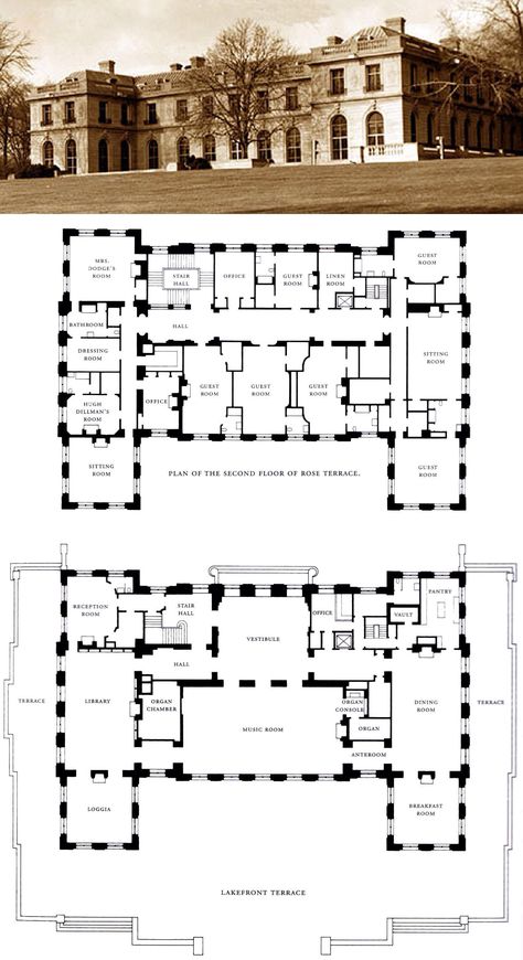 architect design™: Trumbauer's swan song - layout for my woodland mansion Manor House Plans, Manor Floor Plan, Mansion Plans, Castle Floor Plan, Minecraft Houses Blueprints, House Plans Mansion, Mansion Floor Plan, Lashes Mascara, Vintage House Plans