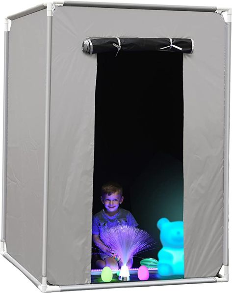 Amazon.com: Playlearn Blackout Sensory Tent – Kids Play Tent - Ideal Calm Down Corner for Autistic Children (6 FT) : Toys & Games Calm Down Tent, Sensory Tent, Homeschool Tools, Tent For Kids, Sensory Wall, Calm Down Corner, Den Ideas, Kids Play Tent, Calming Spaces