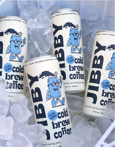 Ice Packaging Design, Coffee Can Packaging Design, Can Coffee Packaging, Coffee Can Packaging, Canned Coffee Packaging, Iced Coffee Branding, Ice Coffee Design, Ice Graphic Design, Iced Coffee Packaging