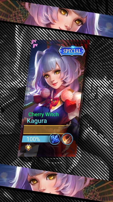 repost? give cr !! tag me not another acc Kagura Skin, Anime Gothic, Loading Screen, Animated Wallpapers For Mobile, Kawaii Cosplay, Mobile Legends, Screen, Wallpapers, Skin