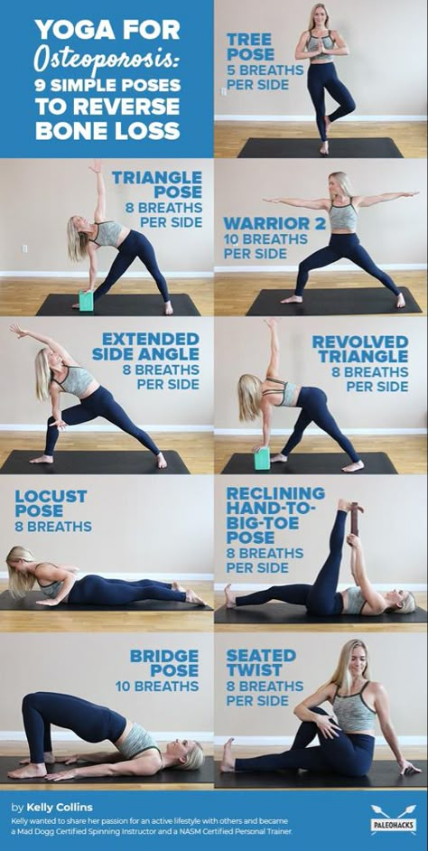 Yoga for Osteoporosis: 9 Simple Poses to Reverse Bone Loss Yoga For Osteoporosis, Strengthening Yoga, Osteoporosis Exercises, Modern Dans, Yoga Ashtanga, Ashtanga Vinyasa Yoga, Body Transformations, Sup Yoga, Yoga Posen