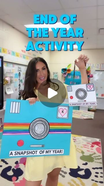 Lacey Bourke Neskes on Instagram: "This is my end of the year gigantic Polaroid camera memory craft! How FUN is this?! I can’t believe we only have until the end of May together. 🥹🩷   Kindergarten teacher resources ideas activities inspo elementary school classroom #teacher #teachersofinstagram #teachersofig #iteachk #iteachtoo #iteach #classroomsetup #classroomideas #classroompinspirations #teacherinspiration #teacherideas #watchmeteach" Parent Night Ideas For Teachers Preschool, End Of The Year Photo Booth Ideas, Pre K End Of Year Crafts, End Of Preschool Activities, End Of Year Kindergarten Activities, End Of The Year Activities Elementary, Preschool Party Ideas, Kindergarten Memories, Last Day Of School Ideas