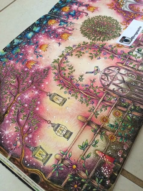 Colored Pencil Art Projects, Basford Secret Garden, Enchanted Forest Coloring Book, Joanna Basford Coloring, Johanna Basford Secret Garden, Secret Garden Coloring Book, Enchanted Forest Coloring, Secret Garden Colouring, Johanna Basford Coloring Book