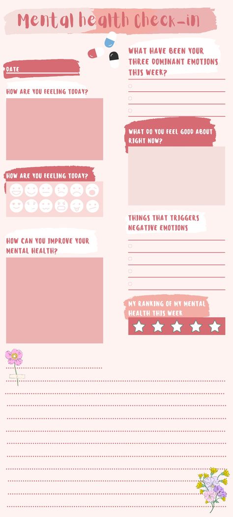 Pink mental health dairy reminder journal Daily Check In, Health Diary, Song Of The Day, What Do You Feel, Daily Mood, Important Quotes, Self Reminder, Favorite Song, Health Check