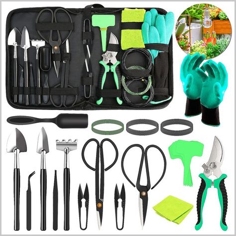 Bonsai Tools Set - 24 PCS Bonsai Tree Tool Kit for Beginners, Bonsai Tree Kit Bonsai Starter Trimming Care Kit Include Prunin Bonsai Kit, Bonsai Pruning, Jade Bonsai, Bonsai Wire, Best Garden Tools, Indoor Bonsai Tree, Bonsai Tools, Bonsai Flower, Indoor Bonsai