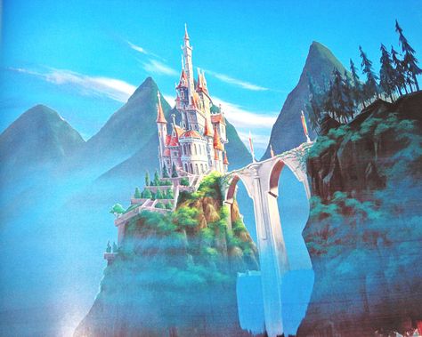 Walt-Disney-Backgrounds-Beauty-and-the-Beast Massive Castle, Beast Castle, Beauty And The Beast Art, Disney Beast, Disney Princess Castle, Beast's Castle, Enchanted Castle, Castle Background, Beauty And The Beast Movie