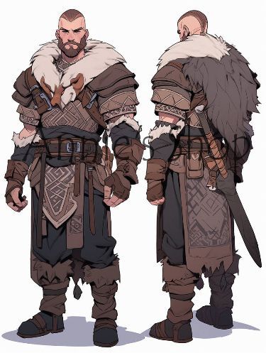 Viking Drawings, Barbarian Dnd, Viking Character, Viking Armor, Viking Art, Concept Art Character, Dungeons And Dragons Characters, Armor Concept, Character Design Male