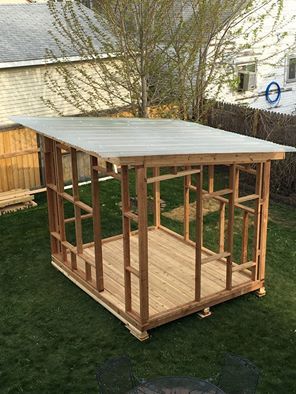 she shed, diy, outdoor furniture, outdoor living, woodworking projects, 8 X 10 cedar frame with shed roof She Shed Diy, Insulating A Shed, Building A Shed Roof, Shed Diy, Big Sheds, Wood Shed Plans, Shed Construction, Diy Shed Plans, Storage Shed Plans