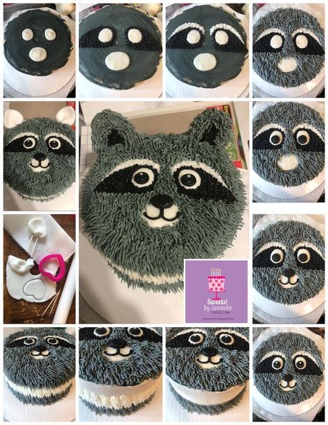 Sweets by Jannelle Raccoon Cake, Christmas Scavenger Hunt, Cake Tutorial, Racoon, Scavenger Hunt, Custom Cakes, Step By Step Instructions, Cakes Cupcakes, Cupcake Cakes