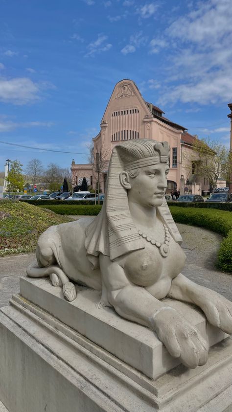 #sphynx #sfinga #sphinx #piramide #egypt #park #statue #aesthetic #nature #sun #clouds #photography #travel #osijek #sfinge #antic #giza Sphinx Statue, Sphinx Egypt, Statue Aesthetic, Sun Clouds, Clouds Photography, Aesthetic Nature, Sphynx, Photography Travel, Giza