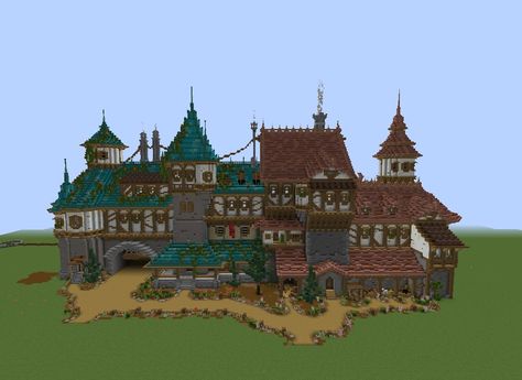 Minecraft Mason House, Minecraft Medieval Buildings, Construction Minecraft, Minecraft Kingdom, Minecraft Idea, Minecraft Steampunk, Minecraft Banner, Minecraft Mansion, Bangunan Minecraft