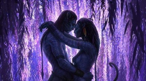 Neytiri And Jake, Avatar Neytiri, Jake And Neytiri, Avatar Aesthetic, Avatar Film, Avatar Poster, Avatar Blue, Disney Storybook, Avatar James