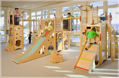 Seriously your kids would actually go to sleep with this temptation in their room? Children Play Area, Indoor Playset, Children's Play Area, Indoor Play Area, Indoor Playroom, Bunk Bed Plans, Indoor Slides, Build A Playhouse, Bunk Beds With Stairs