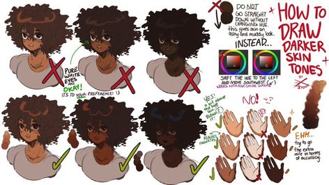 Sketch Tips, Skin Tutorial, Darker Skin Tones, Bad Drawings, Art Advice, Anatomy Tutorial, Art Essentials, Art Help, Black Characters