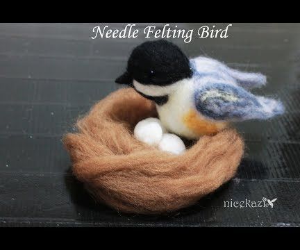 Needle Felting Bird DIY: Chickadee Felting Birds, Felt Tutorial, Bird Diy, Felting Tutorial, Needle Felting Tutorial, Chickadee Bird, Random Crafts, Wool Felting, Needle Felting Tutorials